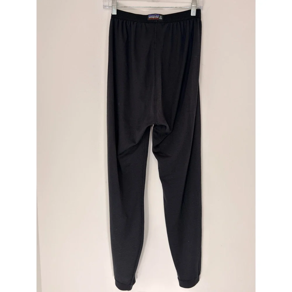 Patagonia Capilene Base Layer Bottoms Pants Men's Black Pull‎ On Stretch Large